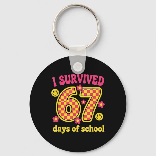Ik heb 67 dagen school overleefd 100 dagen Brainro Sleutelhanger (Voorkant)
