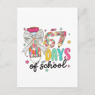 Ik heb 67 dagen school overleefd 100 dagen school  feestdagenkaart