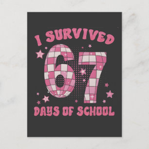 Ik heb 67 dagen school overleefd 100e dagen van sc aankondigingskaart