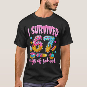 Ik heb 67 dagen school overleefd 67 kind 67 dagen t-shirt