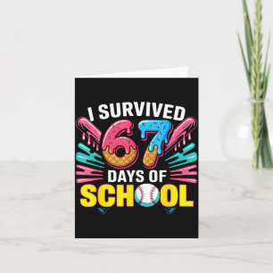 Ik heb 67 dagen school overleefd 67 Meme honkbal i Kaart