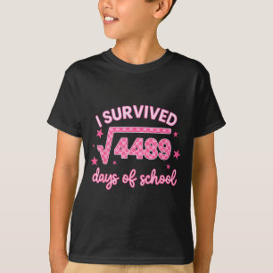Ik heb 67 dagen school overleefd 6-7 Meme wiskunde T-shirt