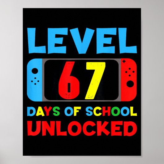 Ik heb 67 dagen school overleefd Bruh Studenten Ze Poster (Voorkant)