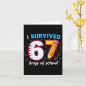 Ik heb 67 dagen school overleefd Funny 67 leraren  Kaart (Gele Bloem)