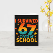 Ik heb 67 dagen school overleefd Funny 67 leraren Kaart (Gele Bloem)