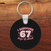 Ik heb 67 dagen school overleefd Funny 67 leraren Sleutelhanger (Voorkant)