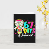 Ik heb 67 dagen school overleefd Funny 67 Meme Ler Kaart (Gele Bloem)