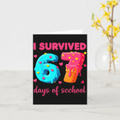 Ik heb 67 dagen school overleefd Funny 67 Meme Ler Kaart (Gele Bloem)