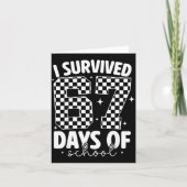 Ik heb 67 dagen school overleefd Funny 67 Meme Ler Kaart (Voorkant)