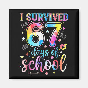 Ik heb 67 dagen school overleefd Funny 67 Meme Ler Magneet