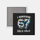 Ik heb 67 dagen school overleefd Funny 67 Meme Ler Magneet (Voorkant / Achterkant)