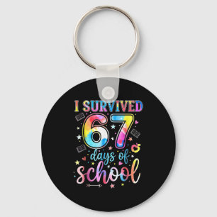Ik heb 67 dagen school overleefd Funny 67 Meme Ler Sleutelhanger