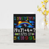 Ik heb 67 dagen school overleefd Funny 67 Meme Wis Kaart (Gele Bloem)