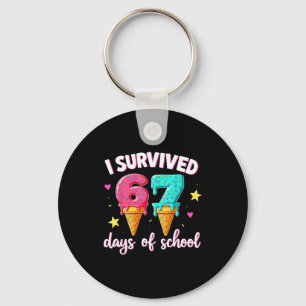 Ik heb 67 dagen school overleefd Funny 6 Sleutelhanger