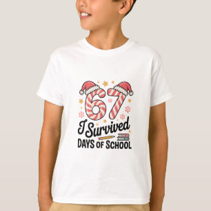 Ik heb 67 dagen school overleefd Funny Christmas T-shirt