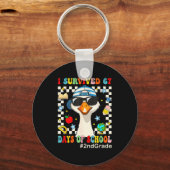 Ik heb 67 dagen school overleefd Funny Goose Jonge Sleutelhanger (Voorkant)