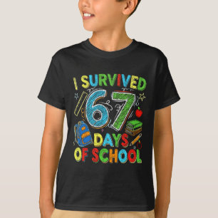 Ik heb 67 dagen school overleefd Funny Leraar Stud T-shirt