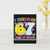 Ik heb 67 dagen school overleefd Funny Meme Boy Gi Kaart (Gele Bloem)