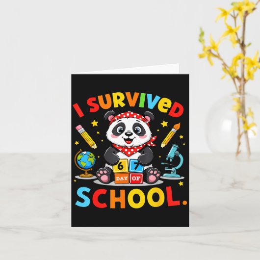 Ik heb 67 dagen school overleefd Funny Meme Leraar Kaart (Gele Bloem)