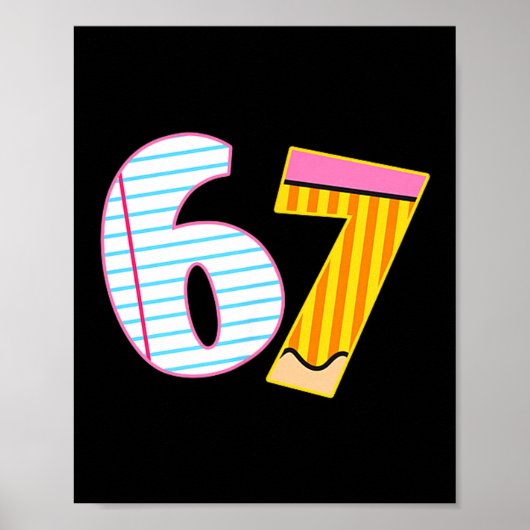 Ik heb 67 dagen school overleefd Funny Meme Leraar Poster (Voorkant)