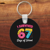 Ik heb 67 dagen school overleefd Funny Meme Leraar Sleutelhanger (Voorkant)