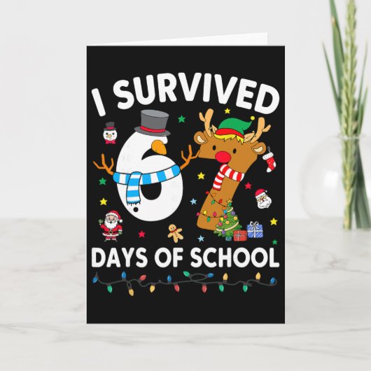 Ik heb 67 dagen school overleefd Funny Meme Zes Ze Kaart (Voorkant)
