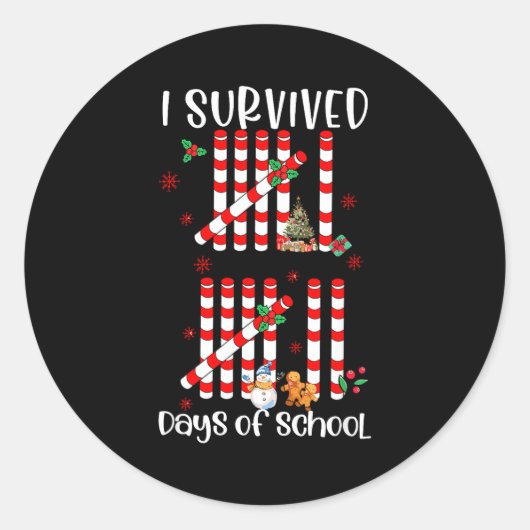 Ik heb 67 dagen school overleefd Funny Six Seven K Ronde Sticker (Voorkant)