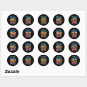 Ik heb 67 dagen school overleefd Funny Student Ler Ronde Sticker (Vel)