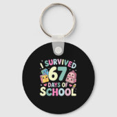 Ik heb 67 dagen school overleefd Funny Student Sty Sleutelhanger (Voorkant)