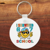 Ik heb 67 dagen school overleefd Grappig 67 Meme S Sleutelhanger (Voorkant)