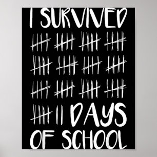 Ik heb 67 dagen school overleefd Grappig 67 meme T Poster
