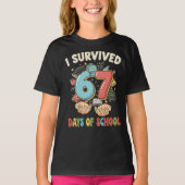 Ik heb 67 dagen school overleefd – Grappig 67 scho T-shirt (Voorkant)