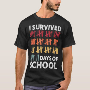 Ik heb 67 dagen school overleefd Grappig 67 Tellen T-shirt