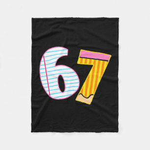 Ik heb 67 dagen school overleefd Grappige meme ler Fleece Deken