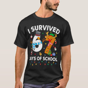 Ik heb 67 dagen school overleefd Grappige meme zes T-shirt