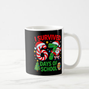 Ik heb 67 dagen school overleefd Kerst Kerststok Koffiemok
