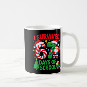 Ik heb 67 dagen school overleefd Kerst Kerststok  Koffiemok