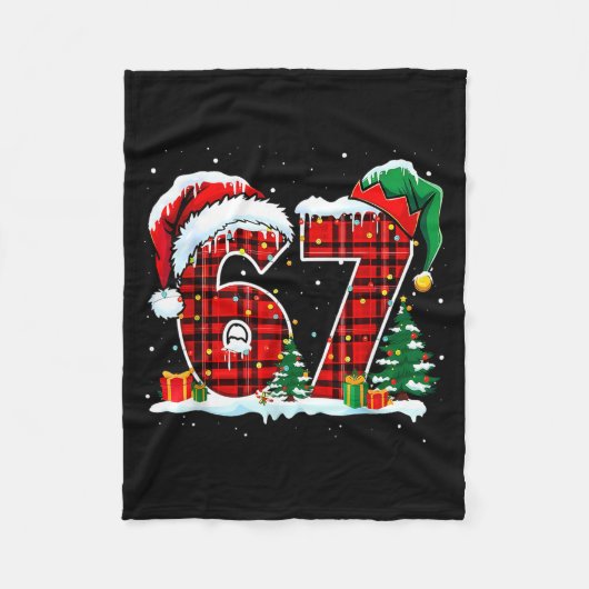 Ik heb 67 dagen school overleefd Kerst leuk Onderw Fleece Deken (Voorkant)