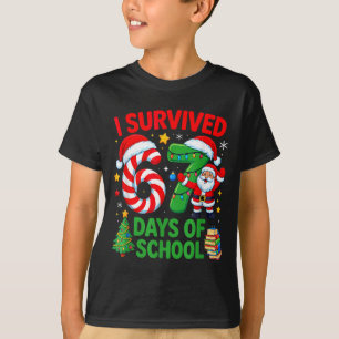 Ik heb 67 dagen school overleefd Kerst snoeprietje T-shirt