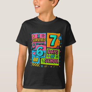 Ik heb 67 dagen school overleefd Kleurrijke Grappi T-shirt