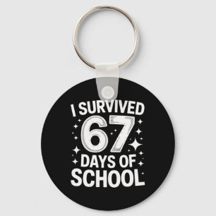 Ik heb 67 dagen school overleefd Leerlingen Lerare Sleutelhanger