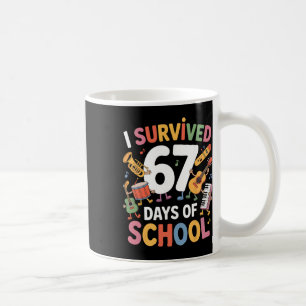Ik heb 67 dagen school overleefd - leraren student koffiemok