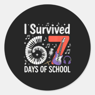 Ik heb 67 dagen school overleefd - leraren student ronde sticker