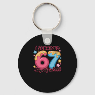 Ik heb 67 dagen school overleefd Leuk ontwerp voor Sleutelhanger