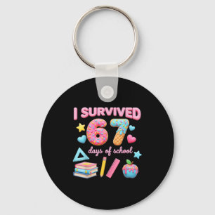 Ik heb 67 dagen school overleefd Meme Six Seven Ge Sleutelhanger