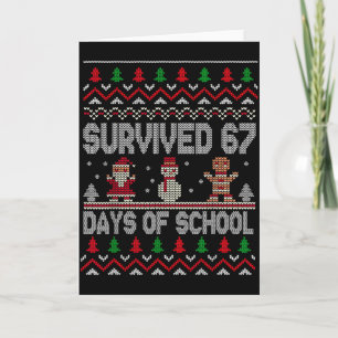 Ik heb 67 dagen school overleefd met Kerst student Kaart