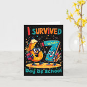 Ik heb 67 dagen school overleefd Nieuwjaarsviering Kaart (Gele Bloem)