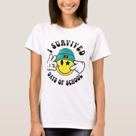 Ik heb 67 dagen school overleefd Onderwijzers Stud T-shirt