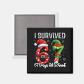 Ik heb 67 dagen school overleefd Six Seven Meme Gr Magneet (Voorkant / Achterkant)