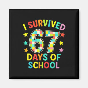 Ik heb 67 dagen school overleefd Six Seven Meme Ki Magneet